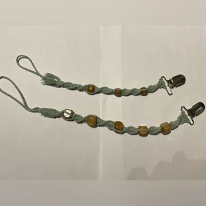 Macrame Pacifier Clip Set